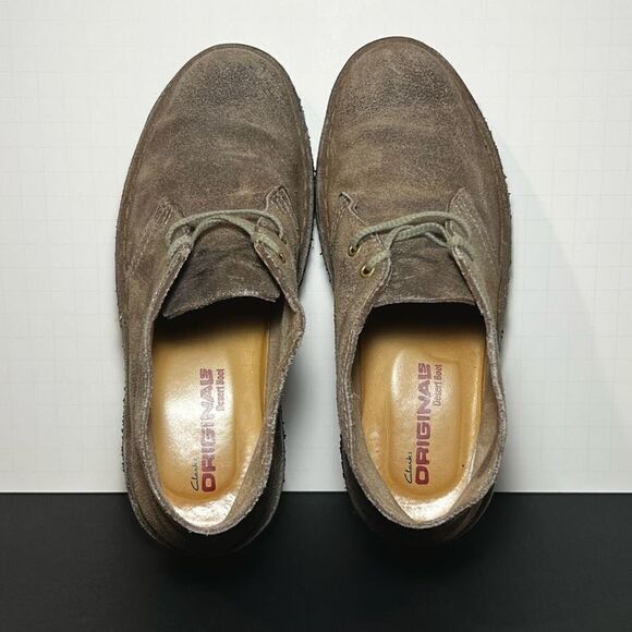 Womens CLARKS Desert Boot Distressed Taupe Chukka Boots / Size 6 - Picture 6 of 11